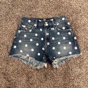 Polka Dot Jean Shorts